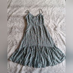 Mimi Chica Green Maxi Sundress with Spaghetti Straps